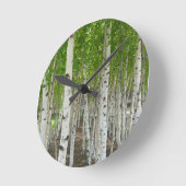 Birch Tree Clock Ronde Klok (Hoek)