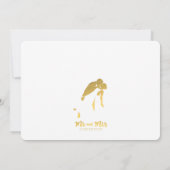 Birch Tree Faux Gold Foil Weddenschap Kaart (Achterkant)