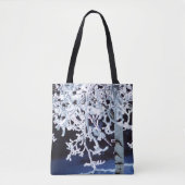 Birch tree frosty vertakt snowflake purse tote bag (Voorkant)