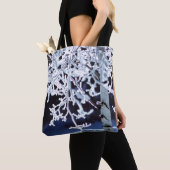 Birch tree frosty vertakt snowflake purse tote bag (Dichtbij)