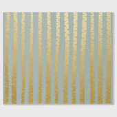 Birch-Tree Gouden Grijze Blauwe Vip Stripes Cadeaupapier (Vlak)