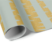 Birch-Tree Gouden Grijze Blauwe Vip Stripes Cadeaupapier (Rol Hoek)
