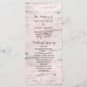 Birch Tree & Heart Rustic Wedding Programma Programmakaart (Voorkant)