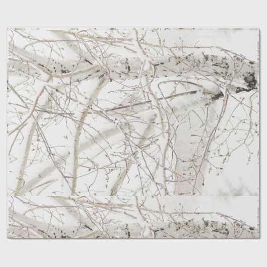 Birch Tree in Winter Cadeaupapier (Vlak)