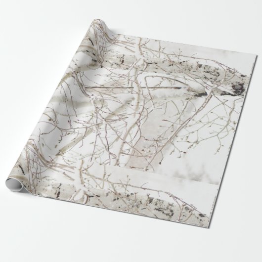Birch Tree in Winter Cadeaupapier (Uitgerold)
