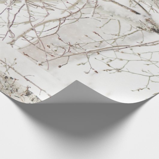 Birch Tree in Winter Cadeaupapier (Hoek)