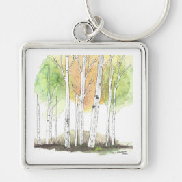 Birch Tree keychain