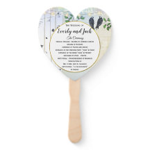 Birch Tree Love Bird Forest Boho Wedding Programme