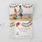 Birch Tree Merry-kerstkaart met uw foto Feestdagen Kaart