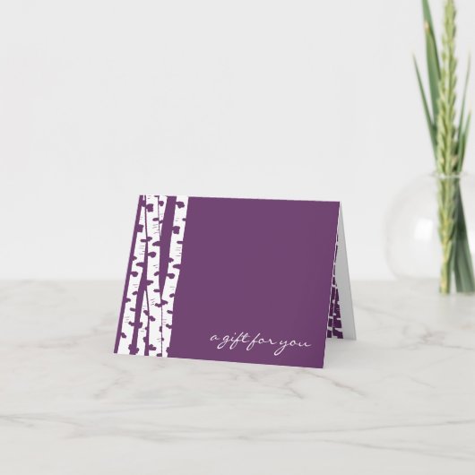 Birch Tree Note Kaart voor elke gelegenheid (Voorkant)