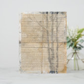 Birch Tree Oud manuscript Briefhoofd (Staand voorkant)