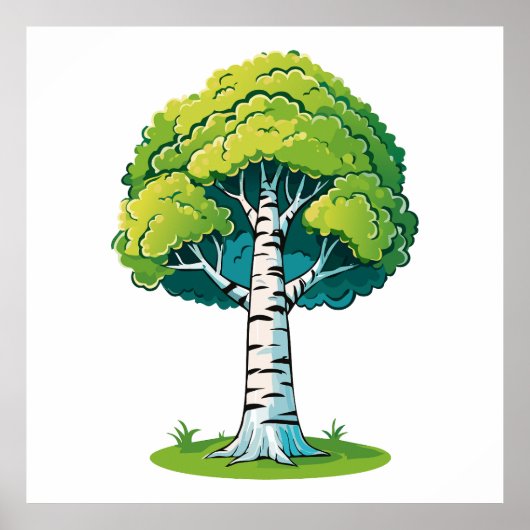 Birch tree poster (Voorkant)