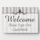 Birch Tree Rustic Wedding Welcome Guestbook Fotoplaat (voorkant)