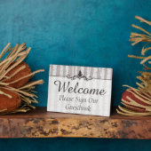 Birch Tree Rustic Wedding Welcome Guestbook Fotoplaat (Zijkant)