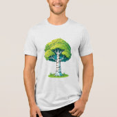 Birch tree Tri-Blend shirt (Voorkant)