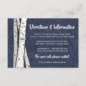 Birch Tree Twinkle Lights Wedding info kaarten (Voorkant)