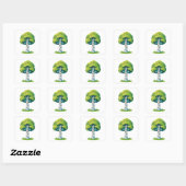 Birch tree vierkante sticker (Vel)