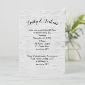 Birch Tree Wedding Invitation Kaart (Staand voorkant)