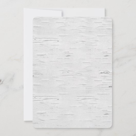 Birch Tree Wedding Invitation Kaart (Achterkant)