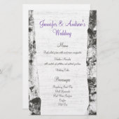 Birch Tree Wedding Menu (Voorkant / Achterkant)