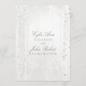 Birch Tree White Forest Wedding Kaart (Achterkant)