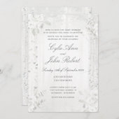 Birch Tree White Forest Wedding Kaart (Voorkant / Achterkant)