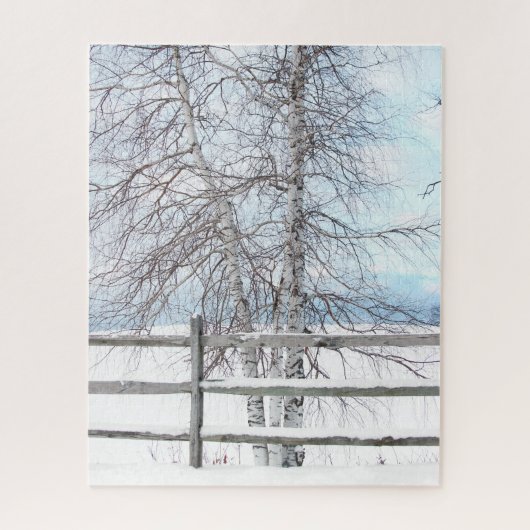 Birch Tree Winter Legpuzzel (Verticaal)