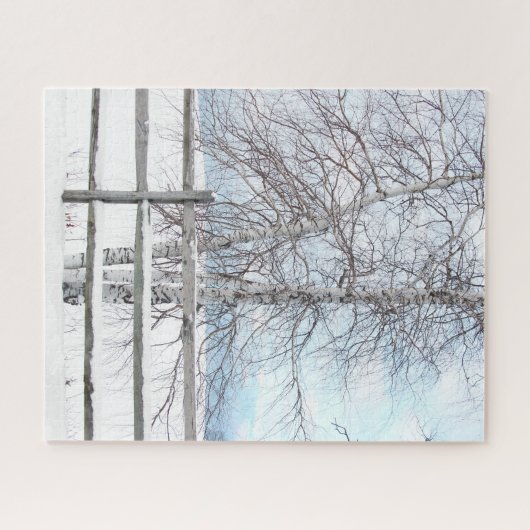 Birch Tree Winter Legpuzzel (Horizontaal)