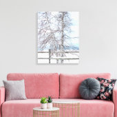 Birch Tree Winter Scene Canvas Afdruk (Insitu (Woonkamer))