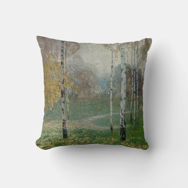 Birch Trees, 1904 (olie op doek) Kussen (Voorkant)