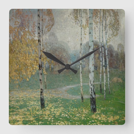 Birch Trees, 1904 (olie op doek) Vierkante Klok (Voorkant)