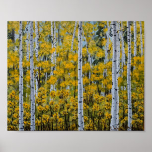 Birch Trees   Aspen Forest   Poster met valleien