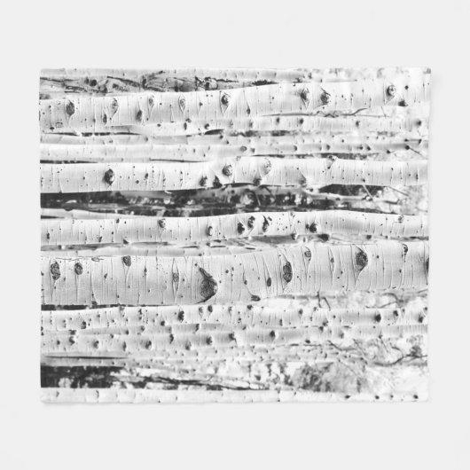 Birch Trees Blanket Fleece Deken (Voorkant (Horizontaal))