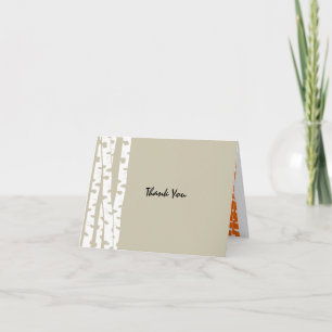 Birch Trees Dank je wel Bedankkaart