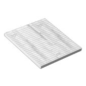 Birch Trees Grey Lined Monogram Personalized Notitieblok (Schuin)