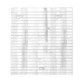 Birch Trees Grey Lined Monogram Personalized Notitieblok (Voorkant)