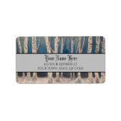 Birch Trees Holiday Return Adres Label (Voorkant)