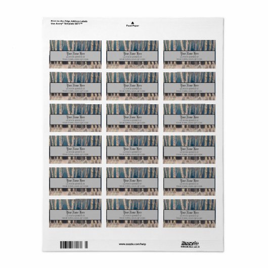 Birch Trees Holiday Return Adres Label (Full Sheet)