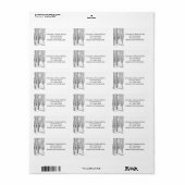 Birch Trees in de winter van kerstmis Etiket (Full Sheet)