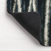 Birch Trees in Night Mousepad Muismat (Hoek)