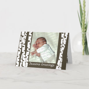 Birch Trees kerstgroet Feestdagen Kaart