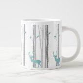 Birch Trees met Deer Grote Koffiekop (Rechts)