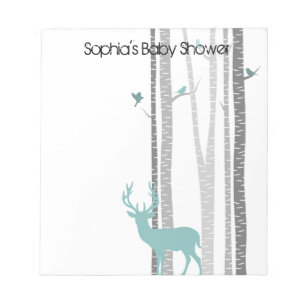 Birch Trees met Deer Notitieblok