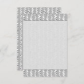 Birch Trees Pattern Bland Black White Notitiekaartje (Voorkant / Achterkant)