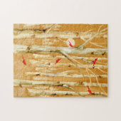 Birch Trees Red Cardinals Art Legpuzzel (Horizontaal)