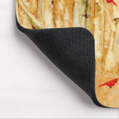 Birch Trees Red Cardinals Muismat (Hoek)