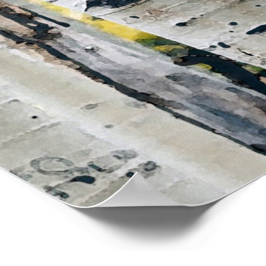 Birch Trees Rustic Cabin Poster (Hoek)