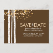 Birch Trees Save the Date Wedding Aankondigingskaart (Voorkant)