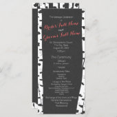 Birch Trees Slate Grey Wedding Programma Programmakaart (Voorkant / Achterkant)