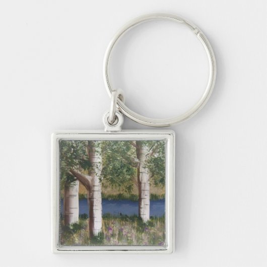 Birch Trees sleutelhanger (Voorkant)